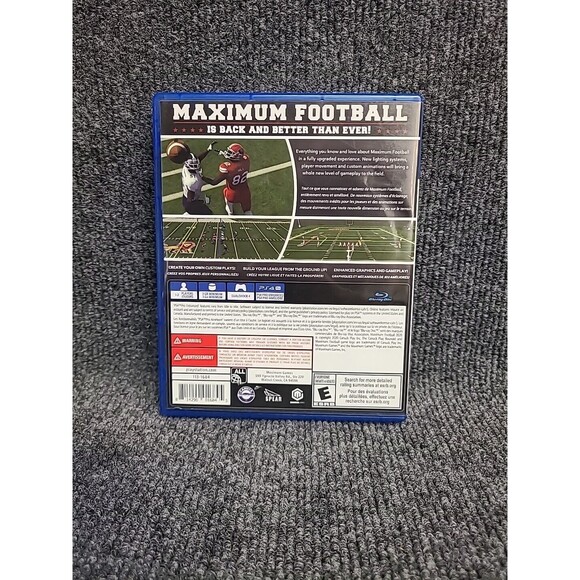 PS4 Doug Flutie's Maximum Football 2020 - Sony PlayStation 4 No Manual Tested - Picture 2 of 4